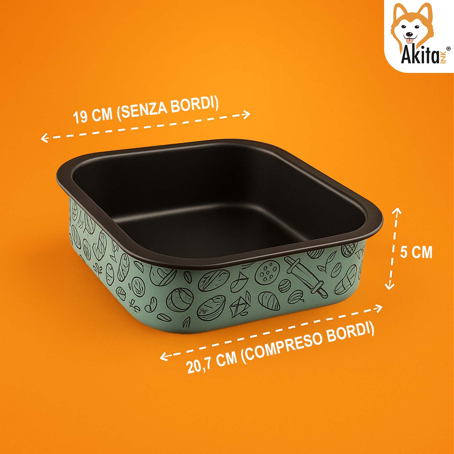 Set Teglie Airfryer Antiaderenti Quadrata 20,7 cm e Conica 22 cm foto 4