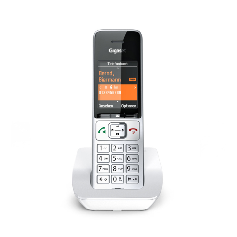 CORDLESS SIEMENS GIGASET COMFORT 501 SILVER/WHITE CON VIVAVOCE E PRESA CUFFIE foto 2