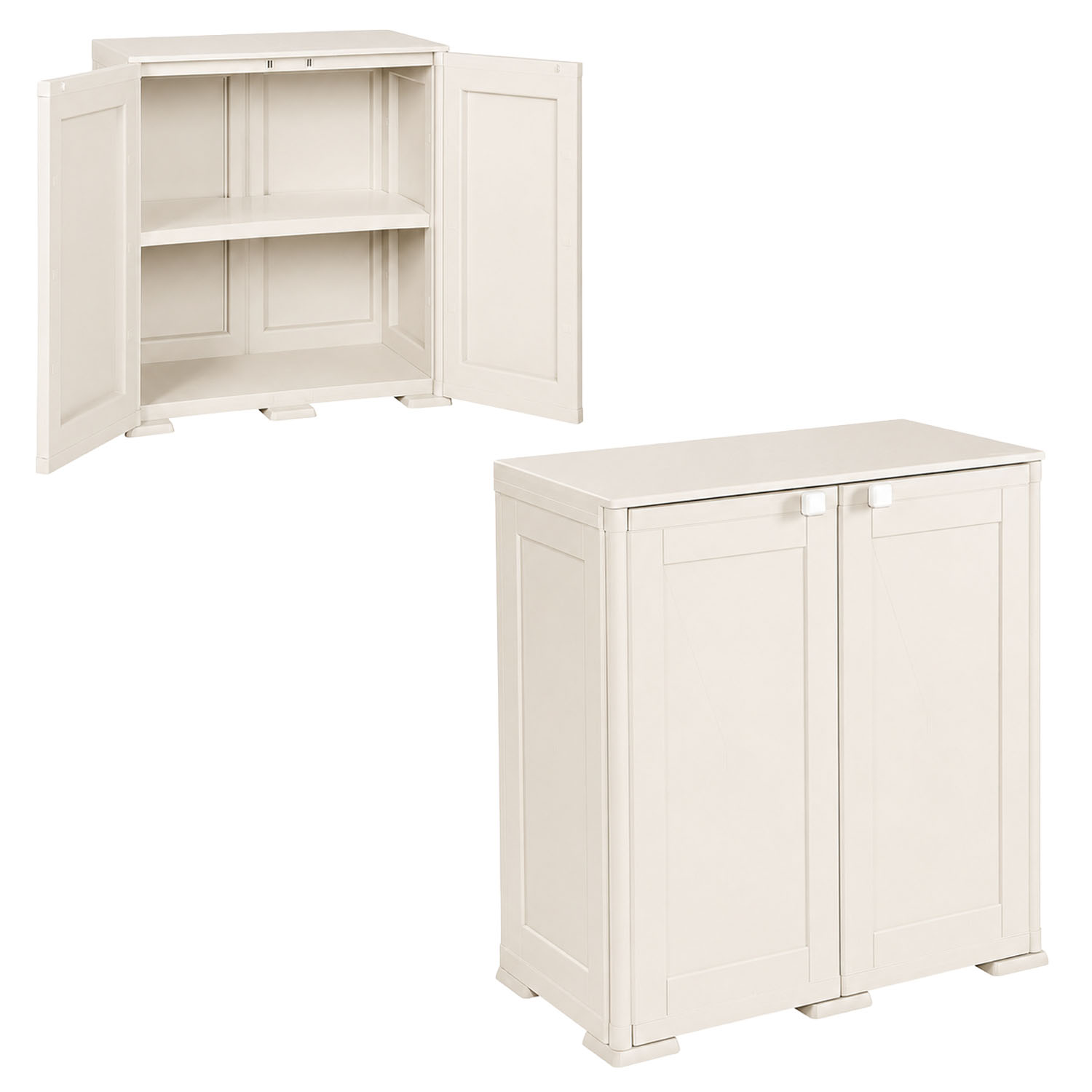 Armadio tontarelli simplex 1 ripiano panna 39x43x85,5 cm.