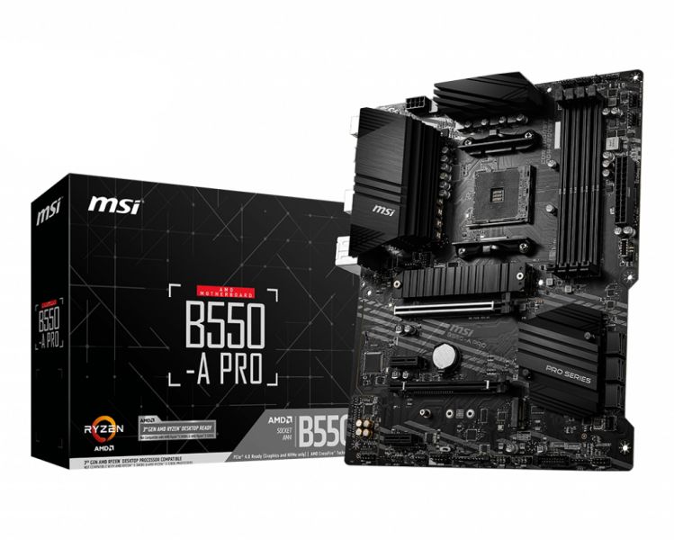 MB MSI B550-A PRO AM4 RYZEN9 4D4 6S3 2M.2 U3.2 GBLAN H/DP RAID foto 2