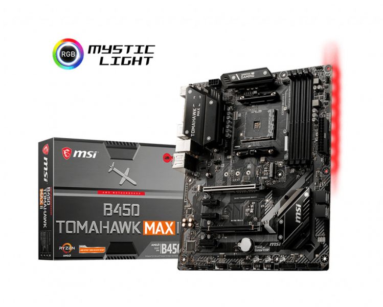 MB MSI B450 TOMAHAWK MAX II AM4 RYZ 4D4 6S3 1M.2 6U3 PCIE GBLAN D/H foto 2
