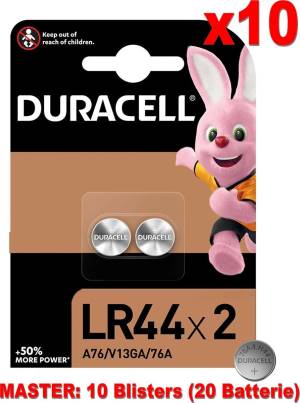 Duracell specialistiche batterie bottone lr44 76a/a76/v13ga 20pz