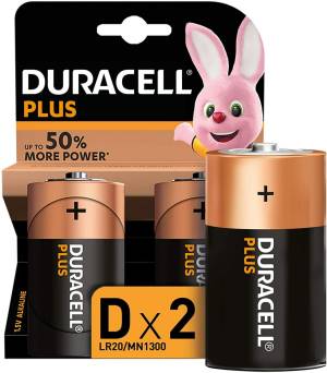 Duracell plus batterie torcia lr20 mn1300 d alcaline 2pz