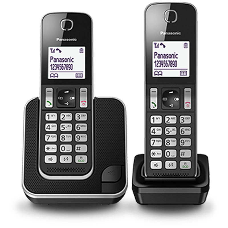 CORDLESS DOPPIO PANASONIC KX-TGD312JTB BLACKVIVAVOCE - RETROILLUMINATO foto 2