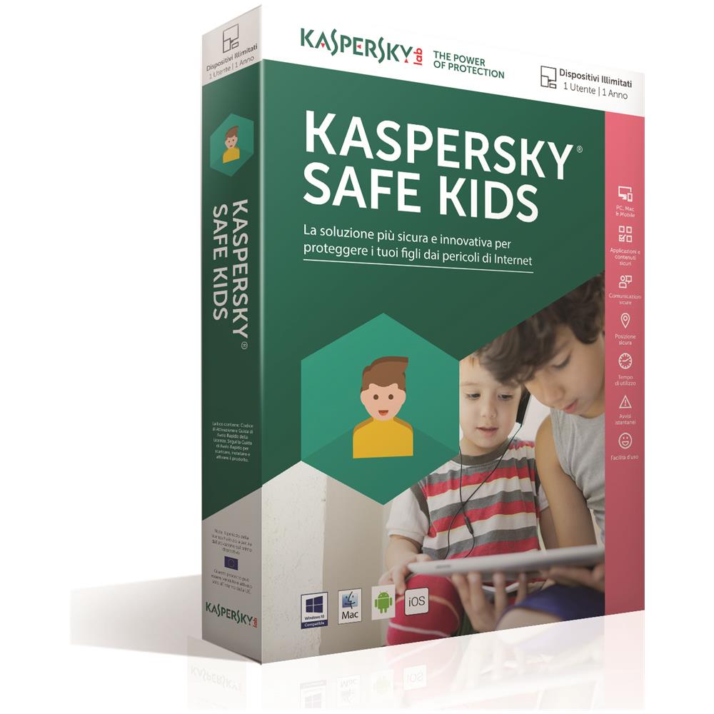 SOFTWARE KASPERSKY SAFE KIDS 1 USER PC/Mac/Android foto 2