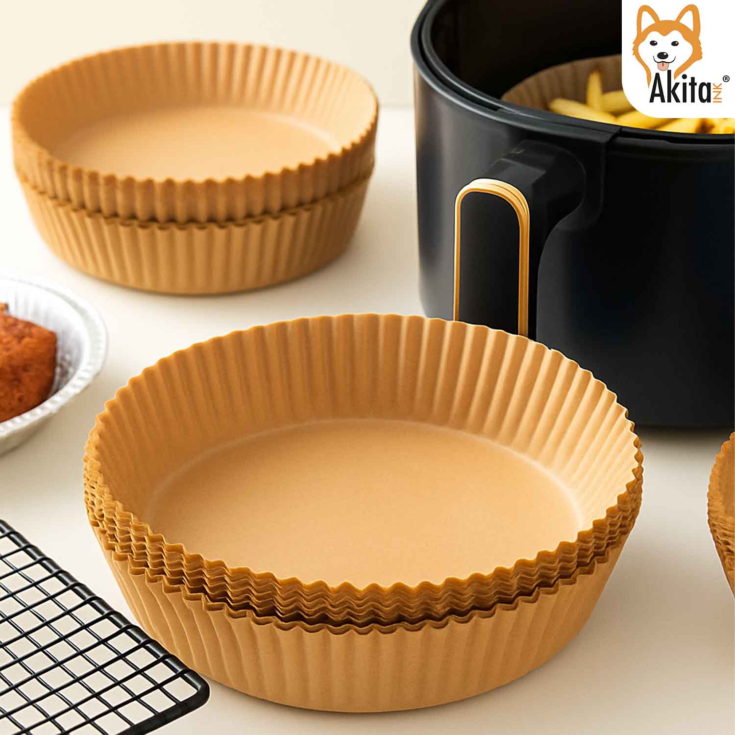 Carta Forno Friggitrice Aria 100 Fogli Antiaderenti 16-20cm foto 6