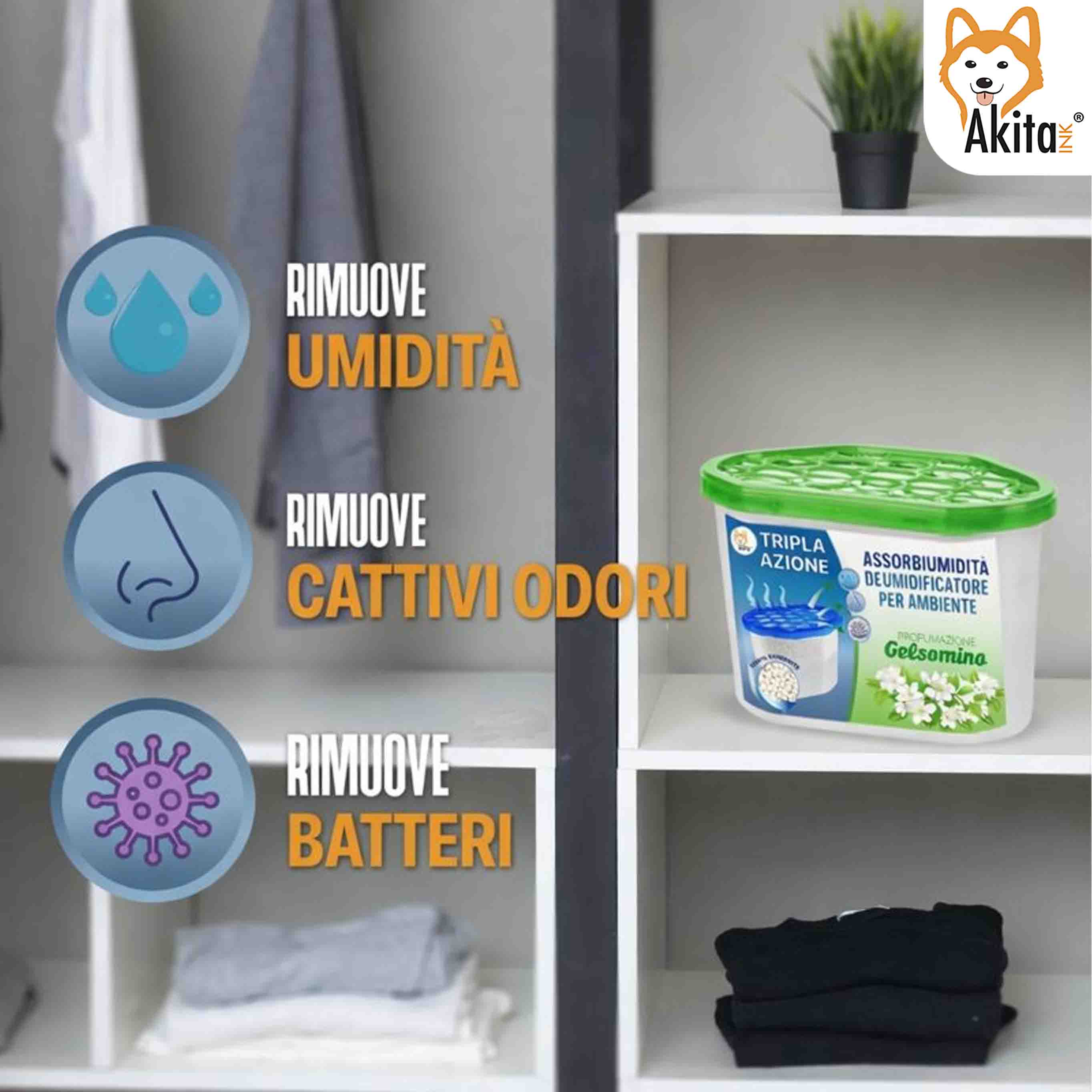 Set 6 Assorbiumidita' Deumidificatori Gelsomino 500 ml foto 4