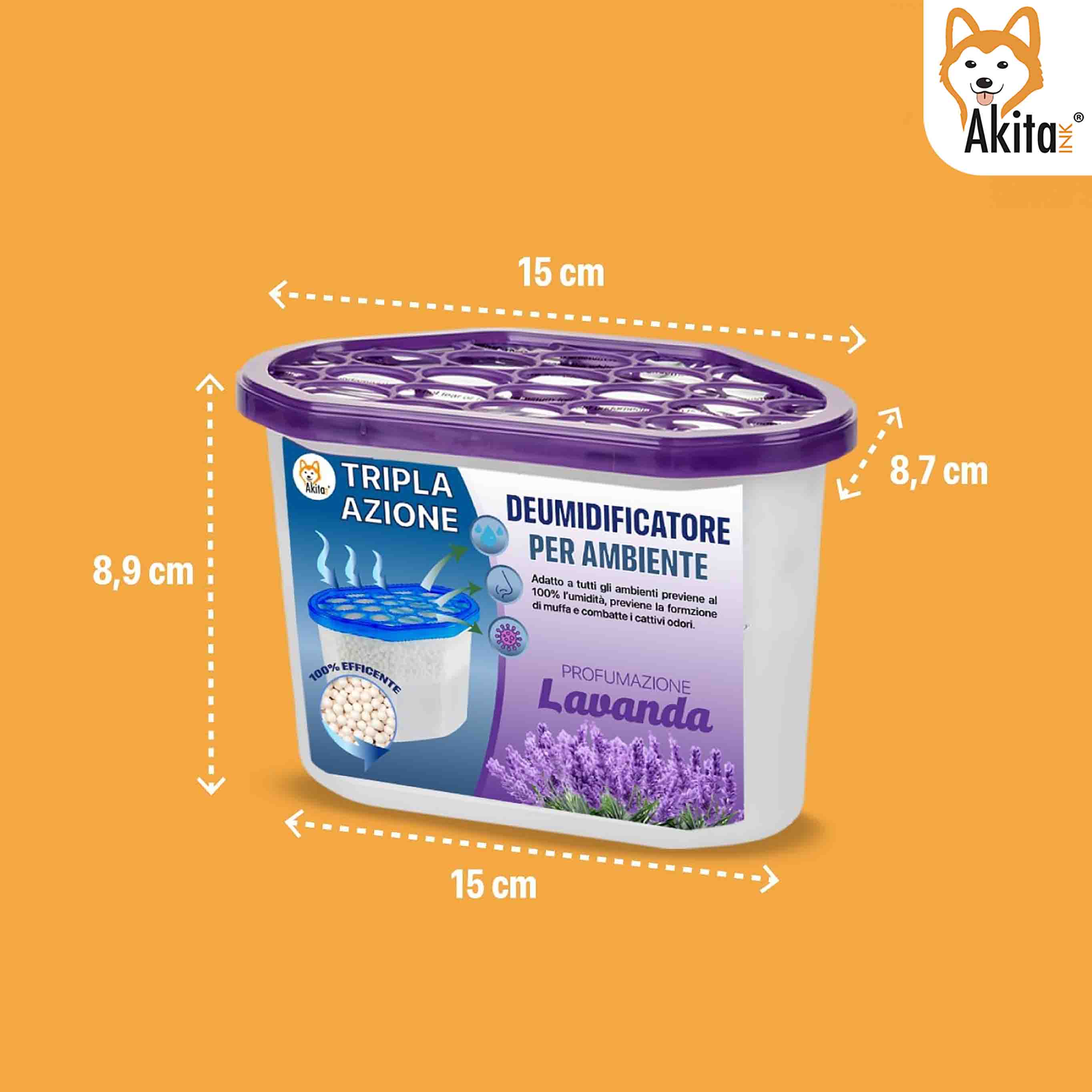 Set 6 Assorbiumidita' Deumidificatori Lavanda 500 ml foto 3