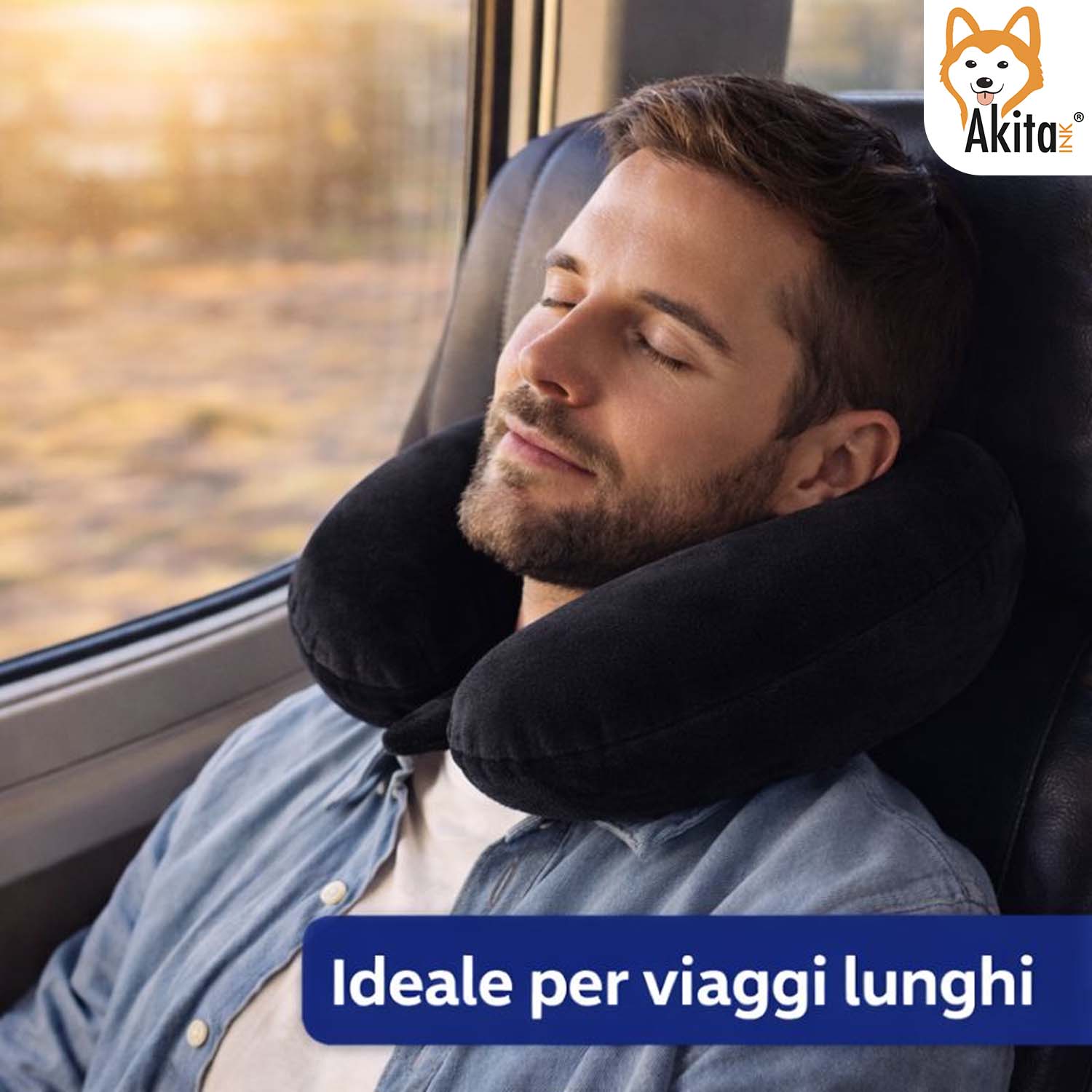 Cuscino da Viaggio in Memory Foam a U per Collo foto 5