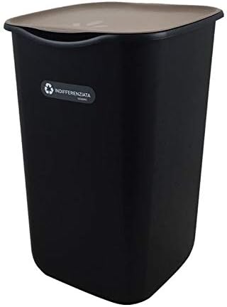 Pattumiera Riciclo Indifferenziata 50L - Nero e Grigio foto 2