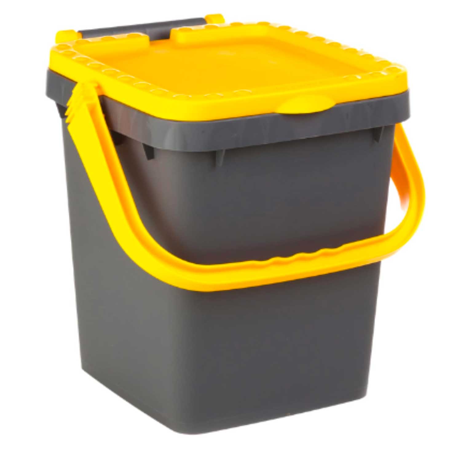 Ecoplast | pattumiera per raccolta differenziata 20 lt, bidone spazzatura giallo