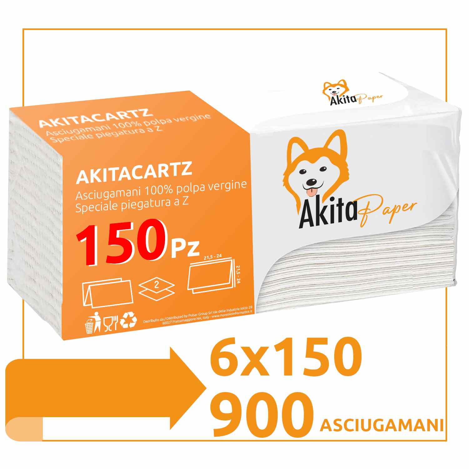 1800 Asciugamani carta piegati a Z per dispenser 12 confezioni da 150 pz foto 3