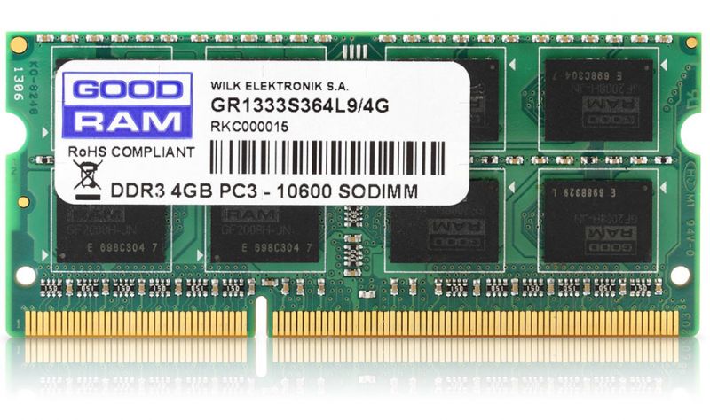 DDR3 4GB 1600 MHZ SO-DIMM CL11 GOODRAM PC3-12800 512X8 foto 2