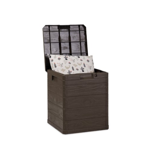 Toomax Baule Esterno 90L Plastica Effetto Legno Marrone foto 6