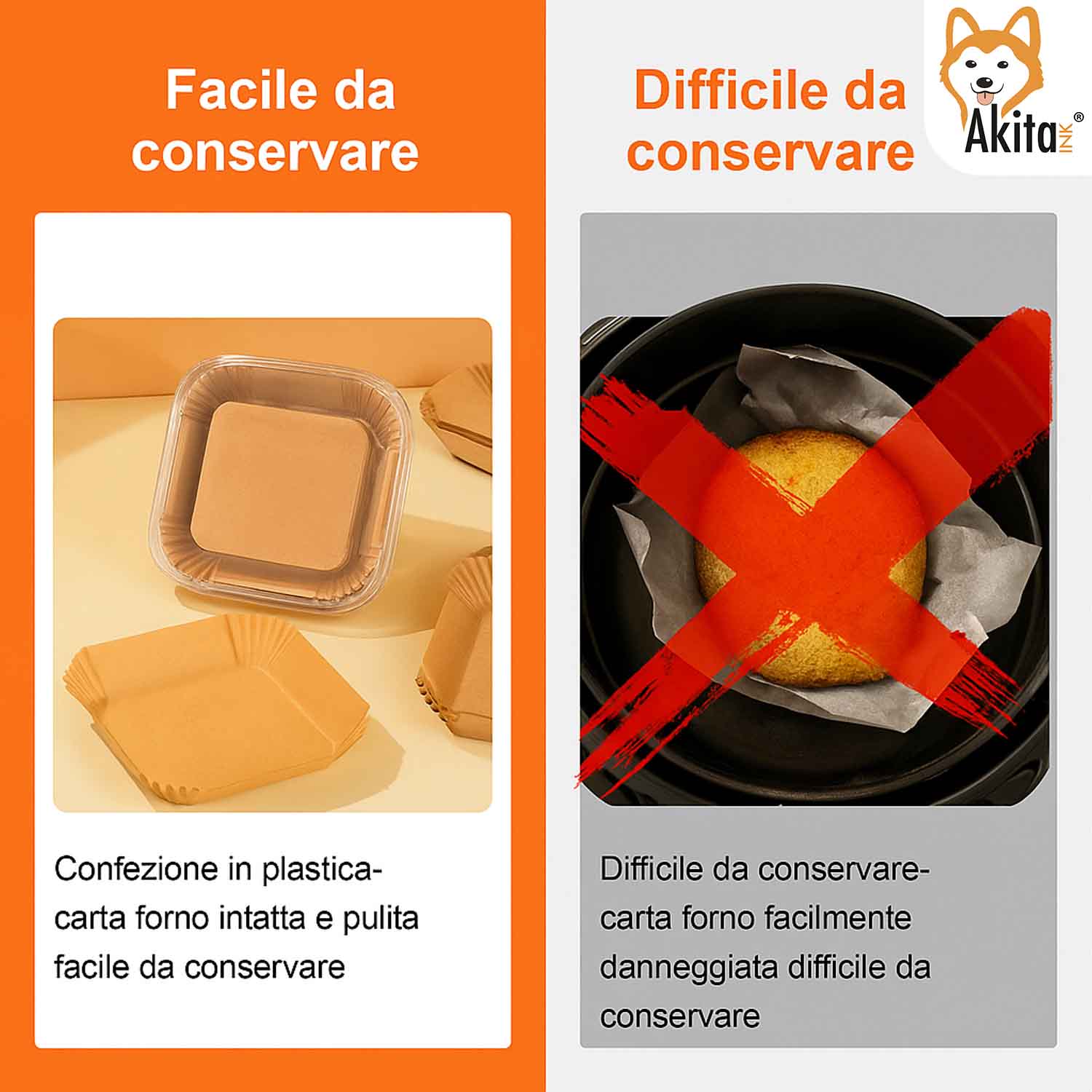 Carta Forno Friggitrice Aria 200 Fogli Quadrati 20-24cm foto 6