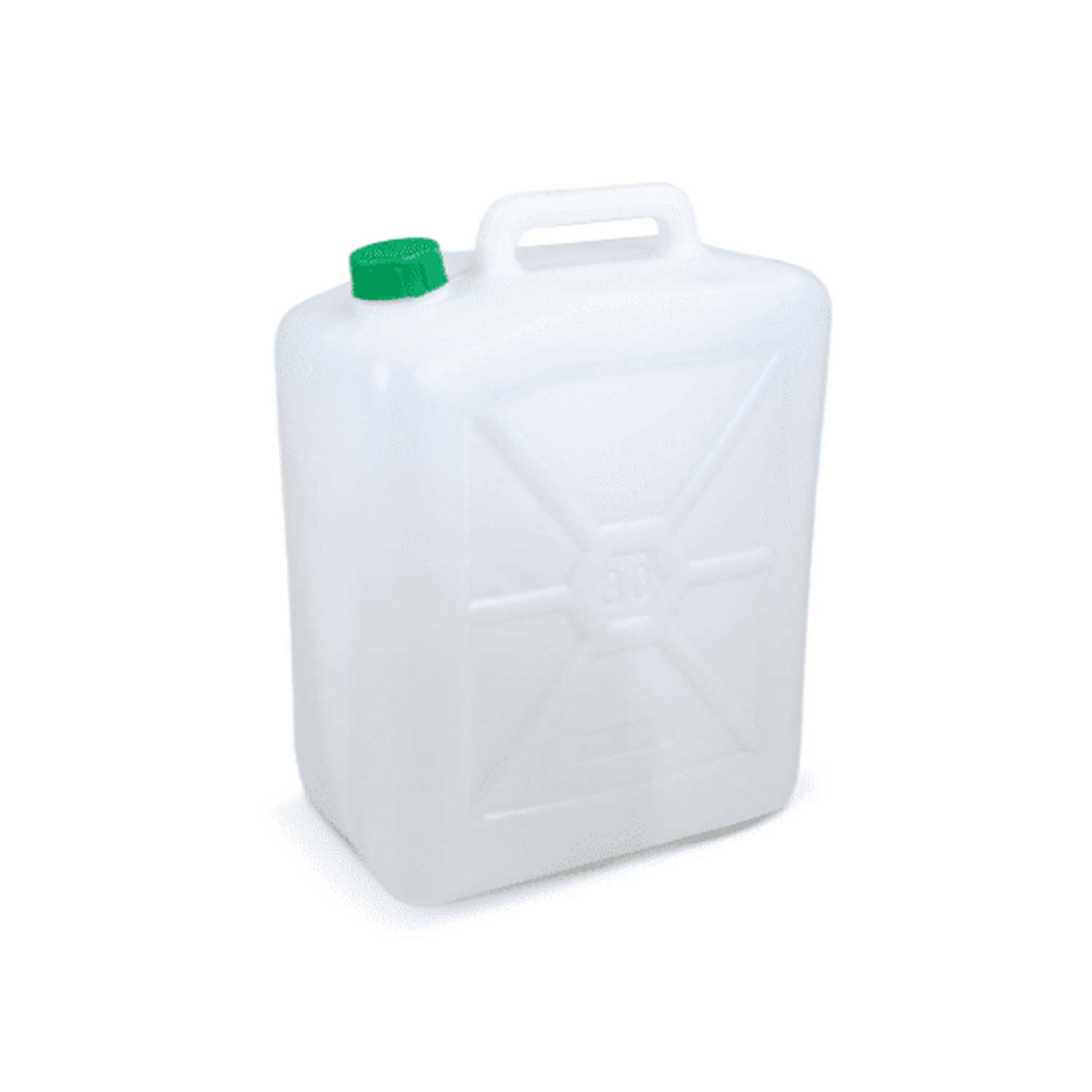 Ecoplast | tanica 30 litri, fusto in plastica, colore neutro, made in italy