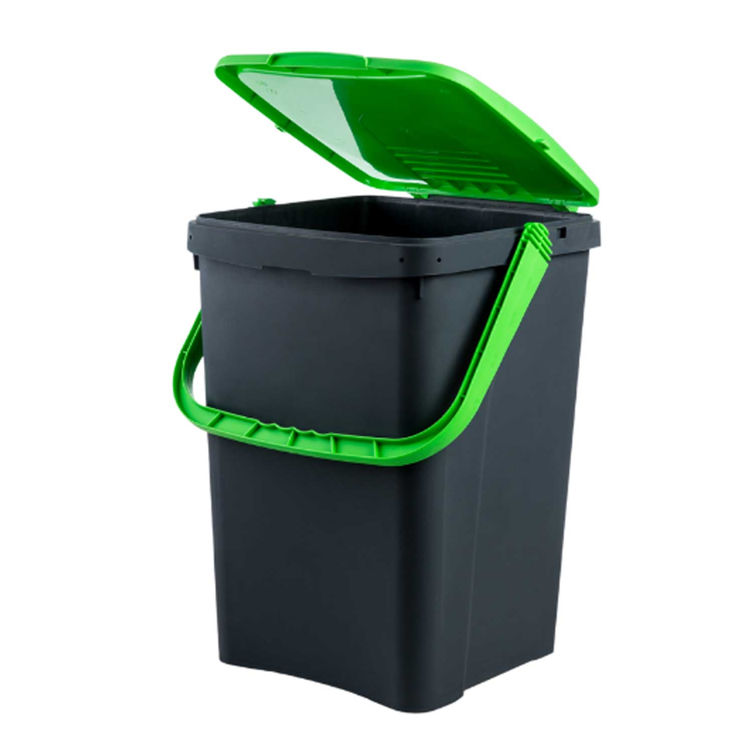 Ecoplast pattumiera per raccolta differenziata 50 lt, bidone spazzatura verde
