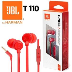 Jbl auricolari in-ear tune 110 t110 jack 3.5mm red