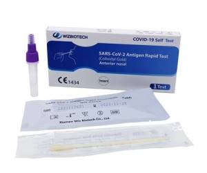 1 confezione da 1kit autodiagnostico nasale- wiz biotech test sars-cov-2