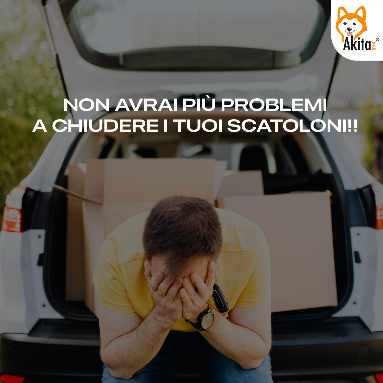 Akitaink Nastro adesivo pacchi imballaggi Avana 50x66 mt Silenzioso 36 pcs foto 4