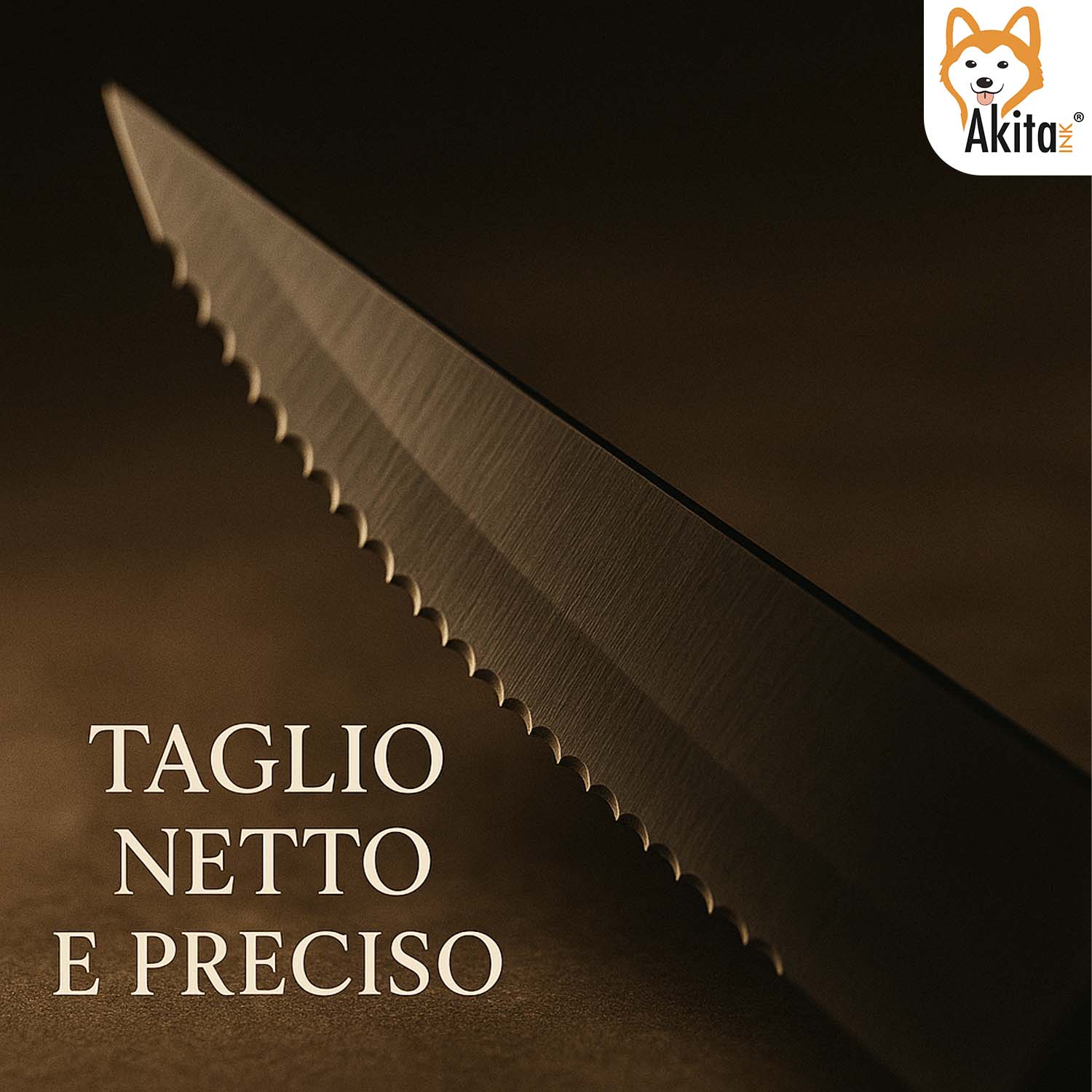 AkitaInk Set 6 Coltelli Bistecca Classic Acciaio Inox 11cm foto 6