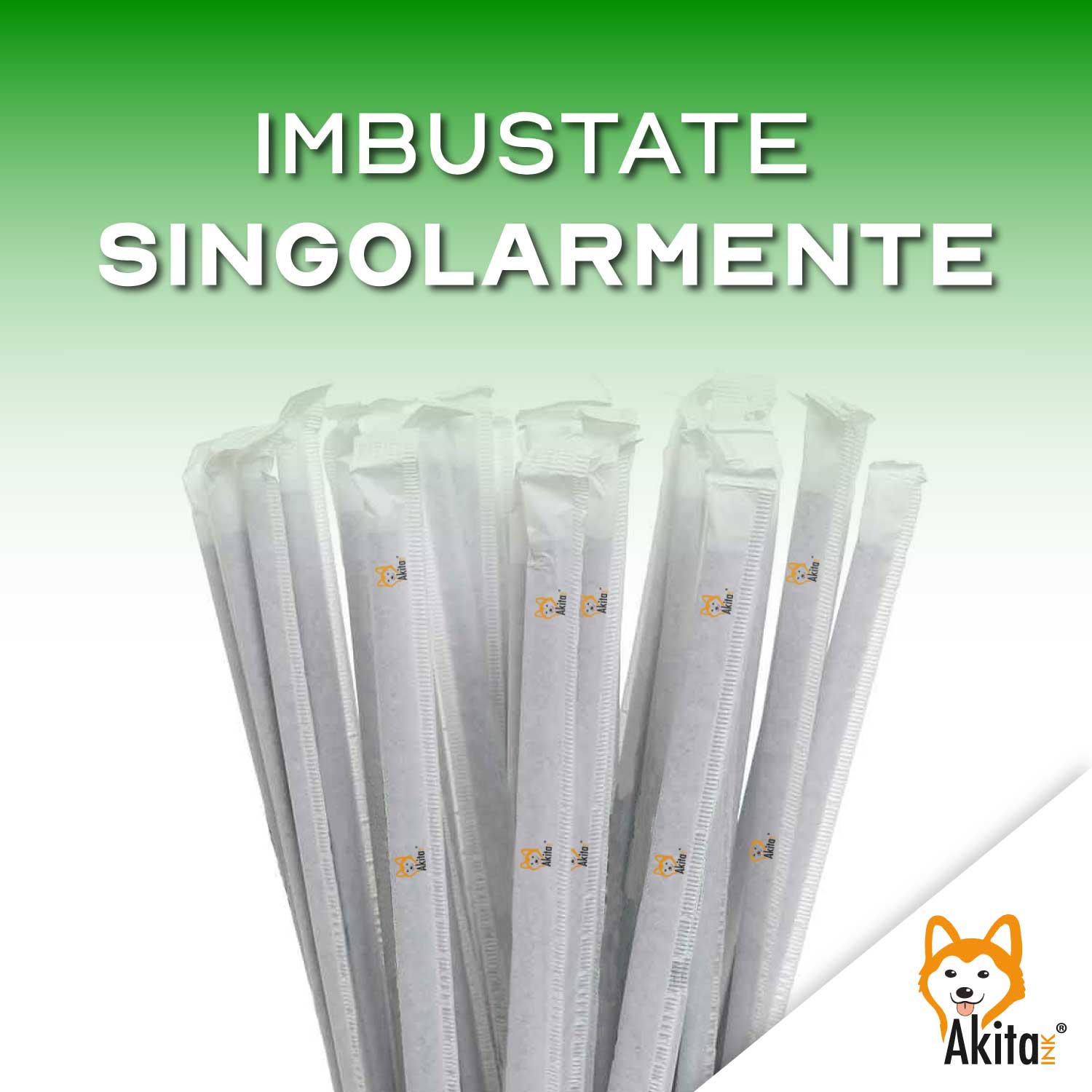 Akitaink [250 pezzi - 20 cm - 6mm] Cannucce per cocktail nere in carta - Nero foto 4