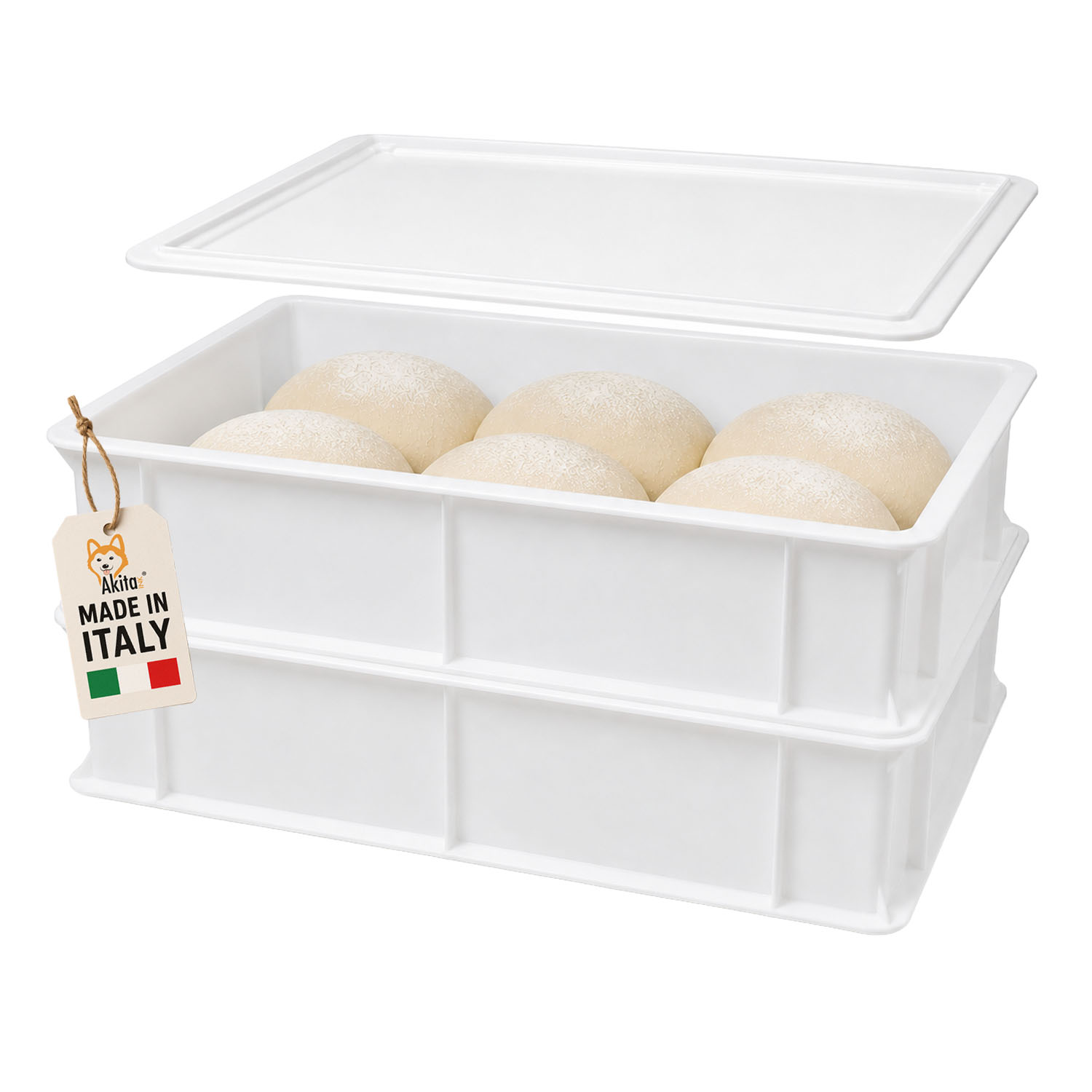 Akitaink Set 2 Portaimpasto per Lievitazione Pizza e Pane foto 2