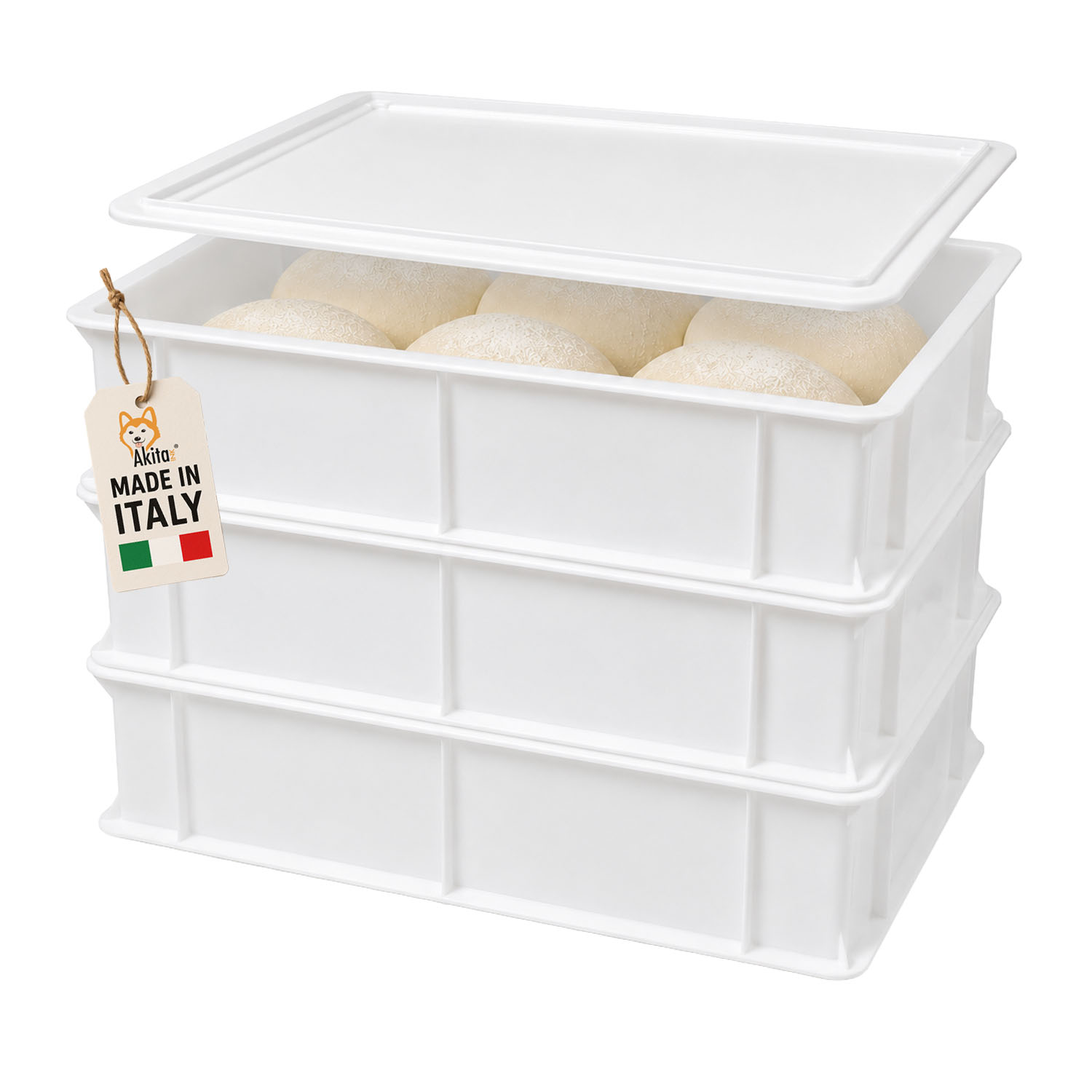Akitaink 3 Cassette Lievitazione Pizza Pane Coperchio foto 2