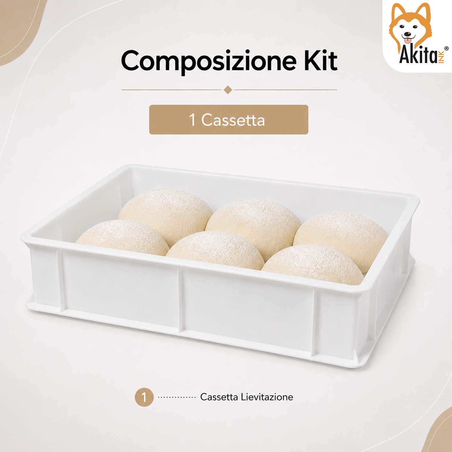 Akitaink Cassetta Lievitazione Pizza e Pane 30x40x10 cm foto 3