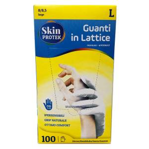 Skin Protek Box Guanti in Lattice Uso Medico DPI III TG L 100pz Bianco foto 2