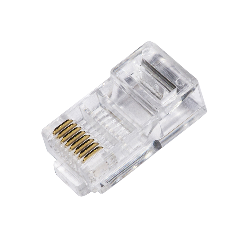 PLUG 8 POLI CAT. 5E UTP NON SCHERMATO RJ45 PER CAVO RETE FLESSIBILE - CONF  10pz - Nonsoloinformatica