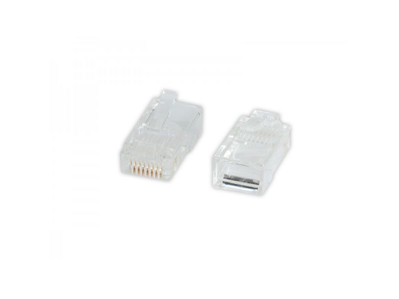 PLUG RJ45 UTP PER RETE CAT.5E TRANS CONF. 10PCS ADJ foto 2
