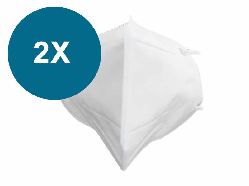 MASK KN95 5 VELI 2PCS FILTR. DPI BUSTE DA 2PZ DEROGA INAIL foto 2