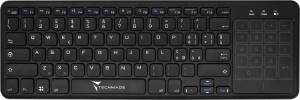 Techmade tastiera wireless tm-bk268t con touchpad black