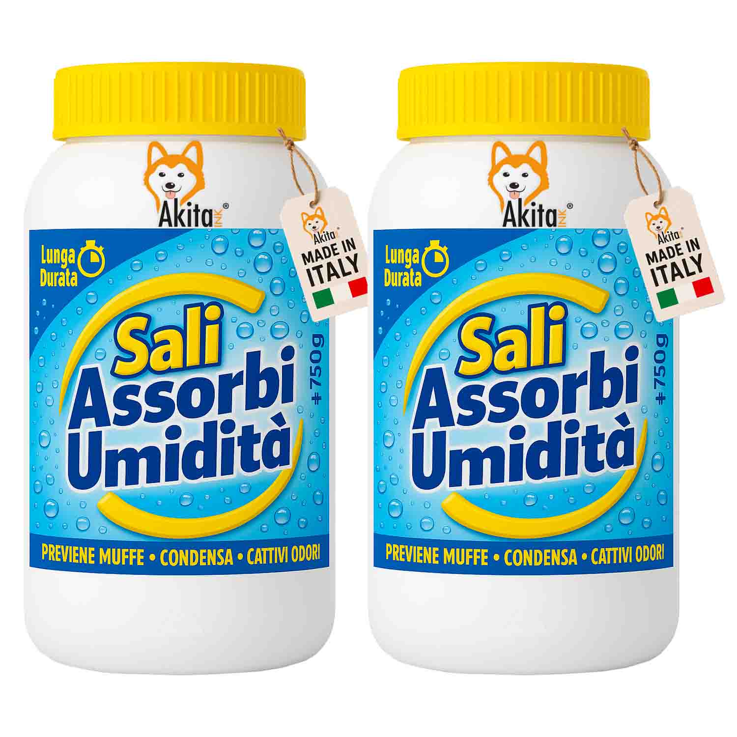2 Pz Sali Assorbiumidita' 750 g Antimuffa Ricarica Universale foto 2