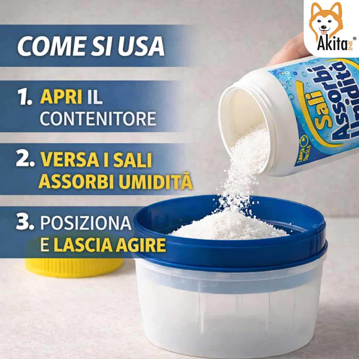 4 Pz Sali Assorbiumidita' 750 g Antimuffa Ricarica Universale foto 4