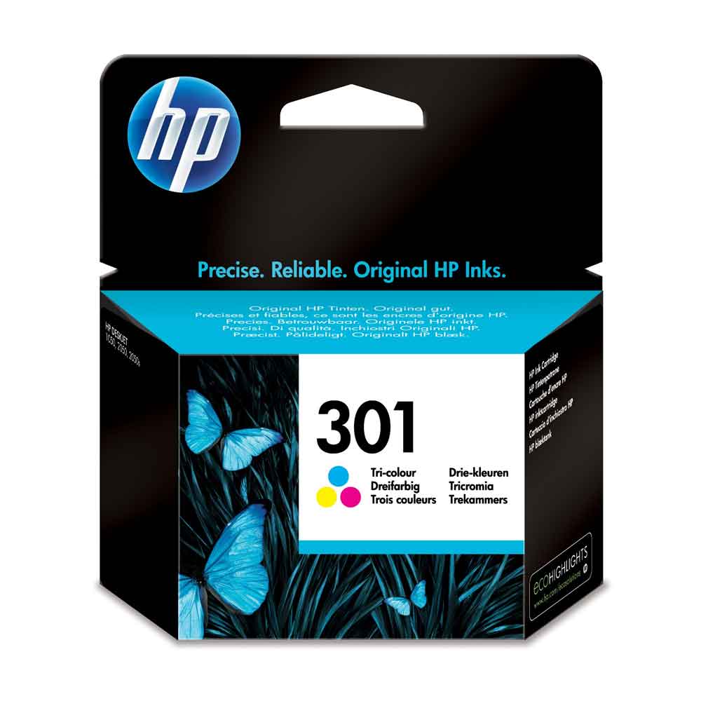Cartuccia originale HP 301 a colori tricomia alte prestazioni di stampa CH562EE foto 2