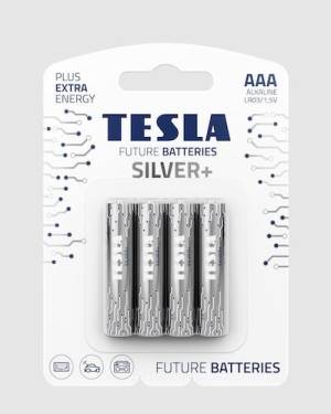 (1 confezione) tesla batterie silver+ 4pz ministilo bl4 aaa alcaline