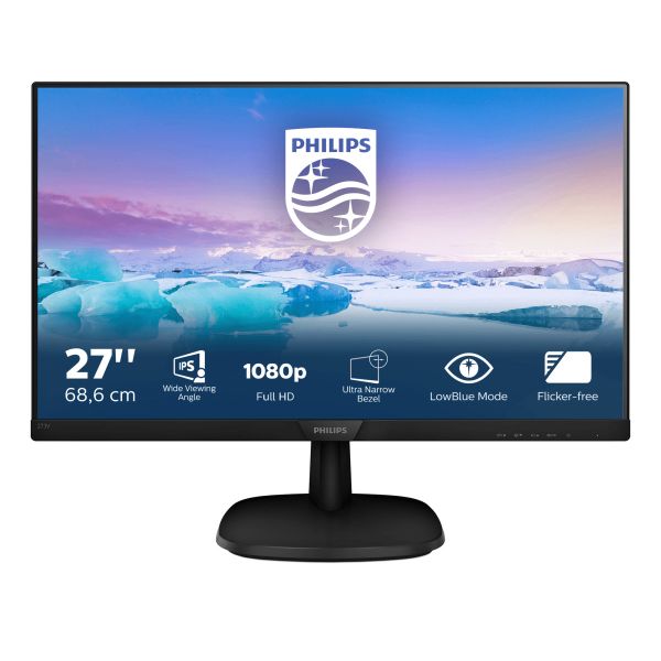 MON 27 IPS VGA HDMI DP VESA MM PHILIPS 273V7QJAB 16:9 1000:1 5MS foto 2