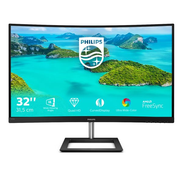 MON 31,5VA CURVO QHD HDMI DP VGA PHILIPS 325E1C/00  16:9 foto 2