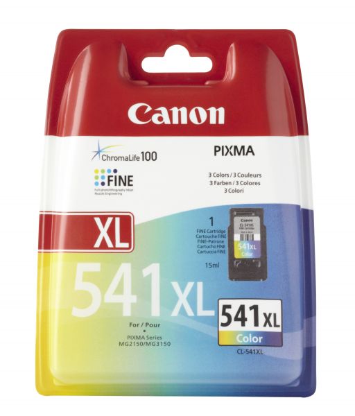 Ink canon cl-541xl ciano/magenta/ giallo per pixma mg 2150/3150 400pg