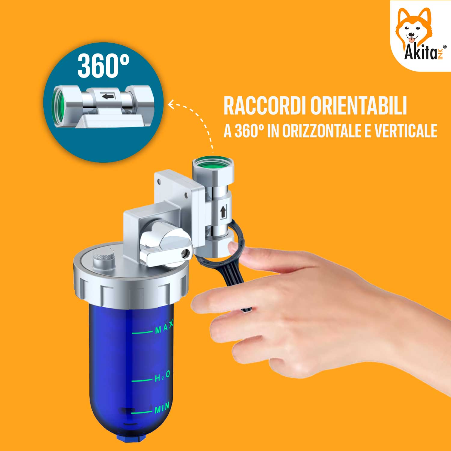 Akitaink Dosatore Polifosfato Caldaia 1/2” 20 l/min foto 6