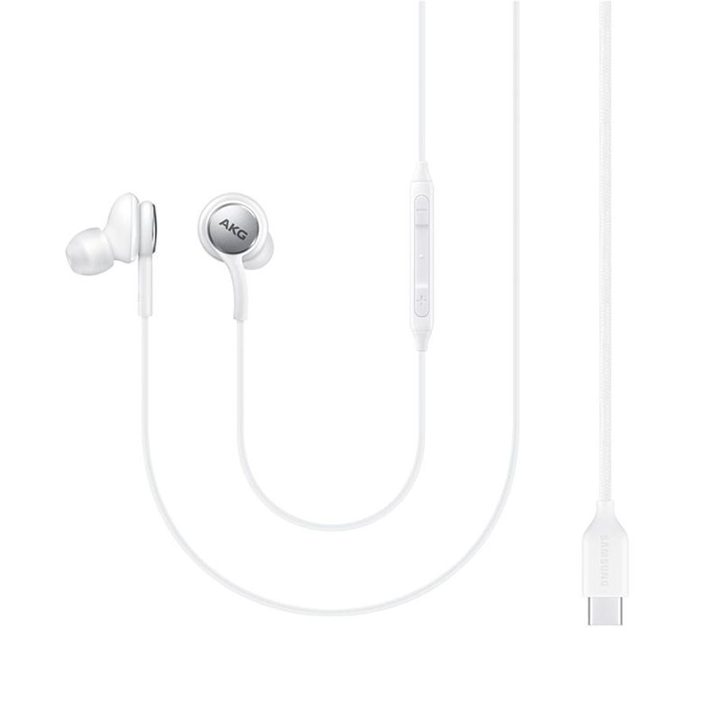 Auricolare a filo con microfono samsung akg eo-ic100bwegeu type-c white