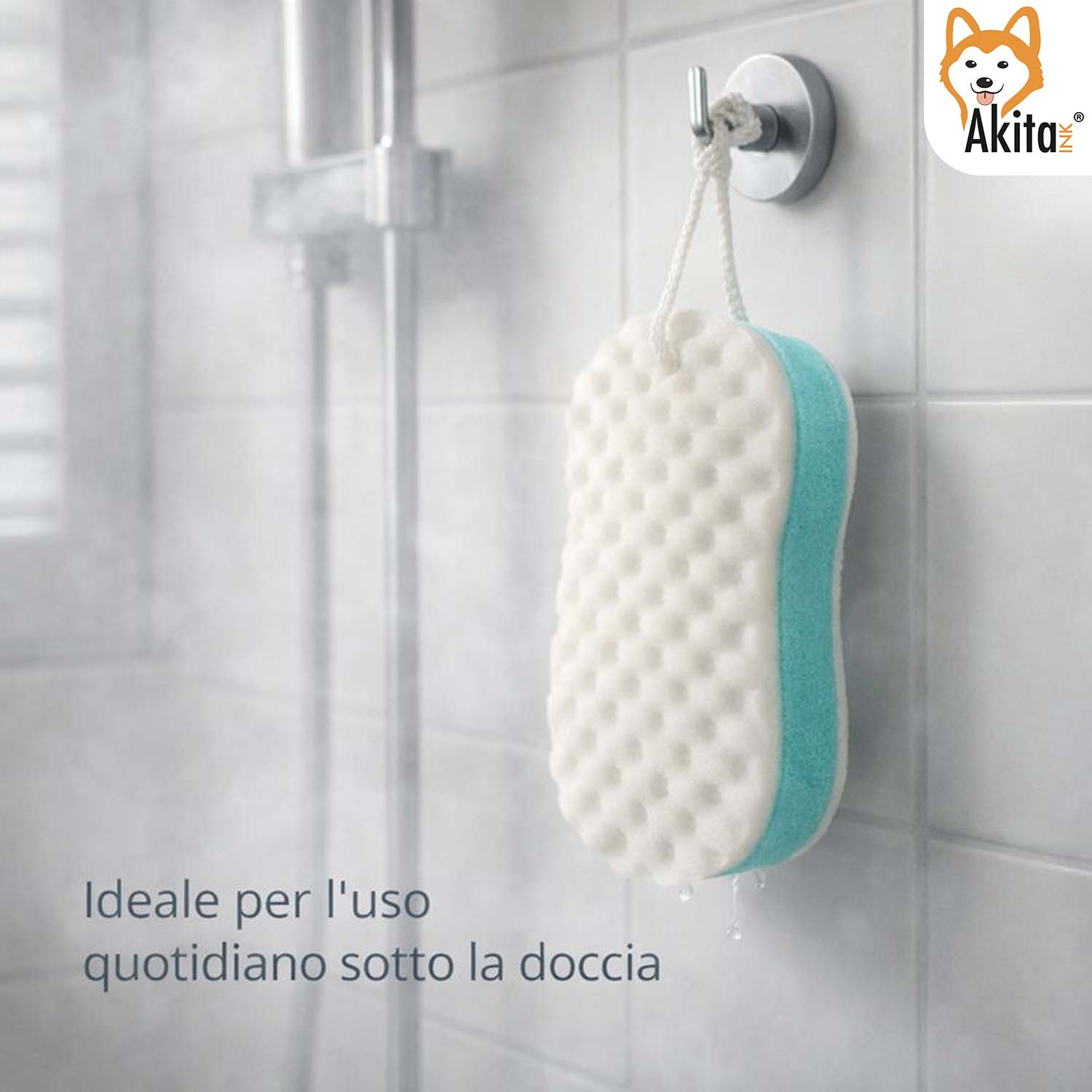 Kit 4 Spugne Bagno Morbide con Corda per Uso Familiare foto 3