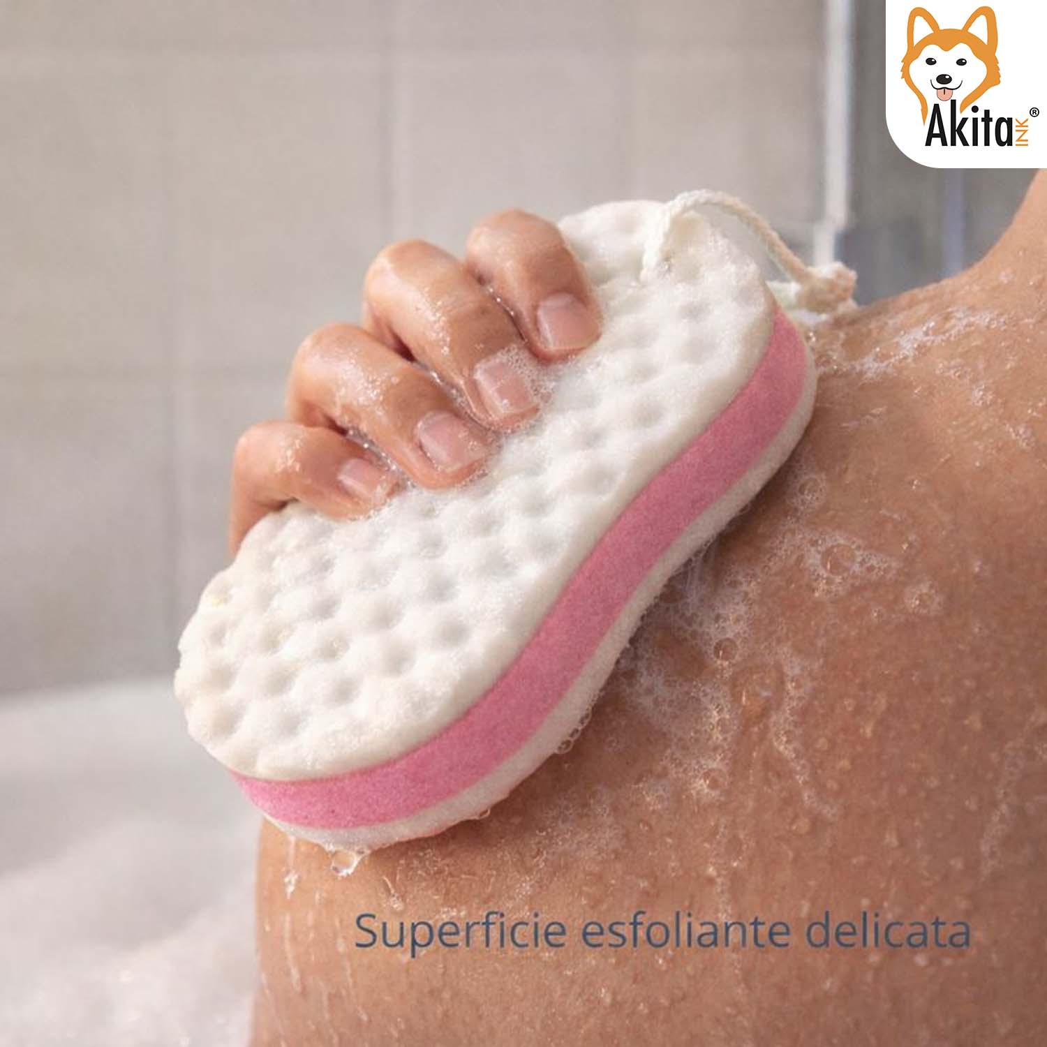 Kit 4 Spugne Bagno Morbide con Corda per Uso Familiare foto 5