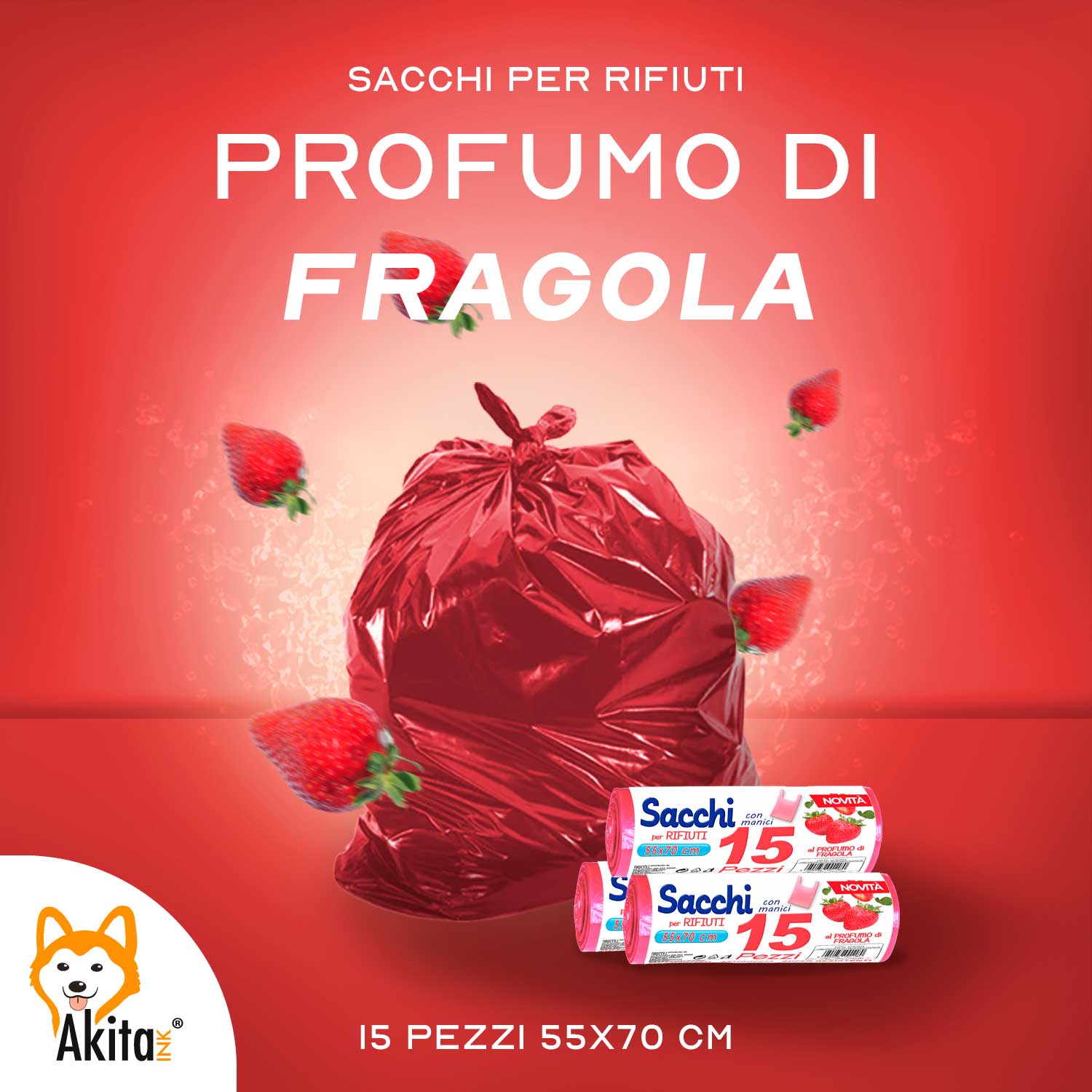 Sacchi spazzatura Manici Profumati Vaniglia 45 PZ 55x70cm foto 4